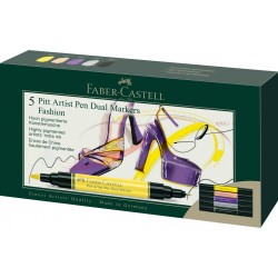 PITT ARTIST PEN DUAL MARKER SET 5 BUC FASHION FABER-CASTELL