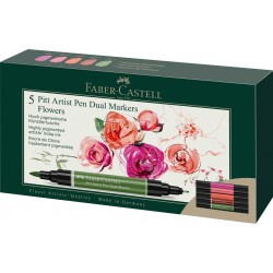 PITT ARTIST PEN DUAL MARKER SET 5 BUC FLOWERS FABER-CASTELL