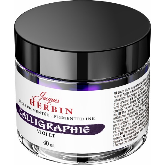 CALIMARA 40 ML JACQUES HERBIN FINE ARTS CALLIGRAPHY PIGMENTED VIOLET / VIOLET