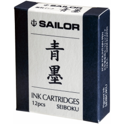 SET 12 CARTUSE SAILOR PIGMENT STANDARD SEIBOKU DARK BLUE / BLUE