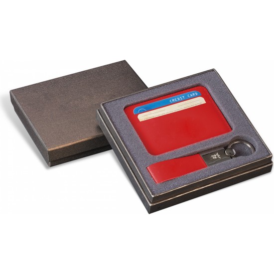 SET MIDAS 883 CARD HOLDER + BRELOC CHEI / RED