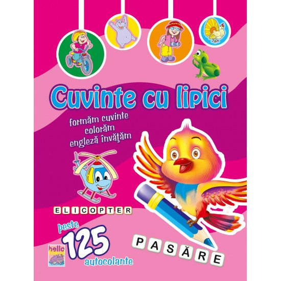 Cuvinte cu lipici (1). Formam cuvinte, coloram, engleza invatam