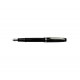 Stilou Pilot Heritage 91 negru varf gros penita placata cu aur si capac finisaj argintiu