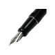 Stilou Pilot Heritage 91 negru varf gros penita placata cu aur si capac finisaj argintiu