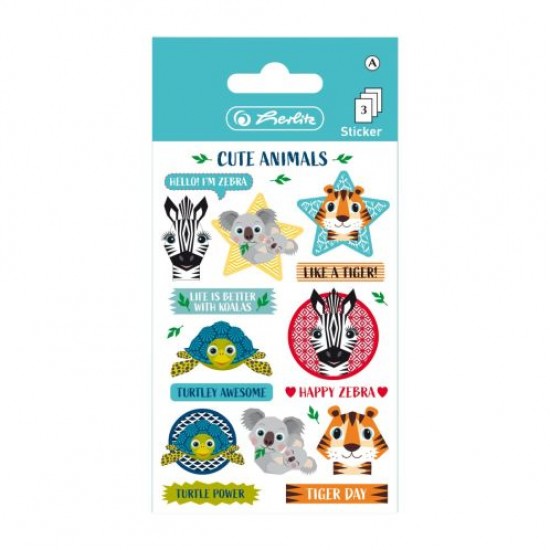 AUTOCOLANT CUTE ANIMALS SET 3