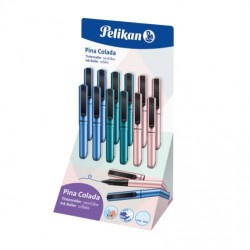 ROLLER PINA COLADA 0.7 MM, AMBIDEXTRU, 1 REZERVA ALBASTRA INCLUSA, 3 CULORI METALIZATE ASORTATE, DISPLAY 12 BUC