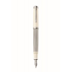 STILOU SOUVERAN M405 PENITA F DIN AUR 16K CORP SILVER-WHITE ACCESORII PLACATE CU ARGINT