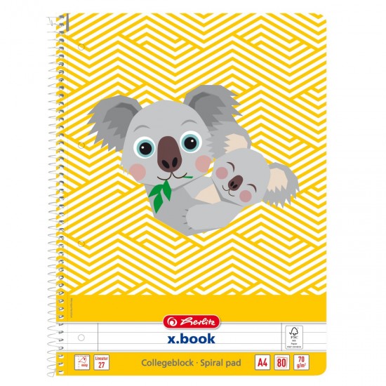 CAIET A4 80F SPIRALA DICTANDO CUTE ANIMALS MOTIV KOALA