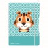 CAIET MY.BOOK FLEX A5 40F PATRATELE, CUTE ANIMALS TIGER, ELASTIC GRI