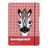 CAIET MY.BOOK FLEX A5 40F PATRATELE, CUTE ANIMALS ZEBRA, ELASTIC NEGRU