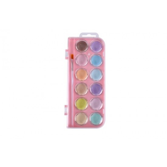 ACUARELE TIP PASTILA, PASTEL, 12 CULORI, ROZ