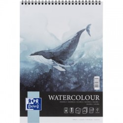 BLOC DESEN OXFORD WATERCOLOUR A4, 10 FILE, HARTIE 300G/MP, SPIRA DUBLA, FSCÂ® MIX70%, COLECTIA ARTISTIC