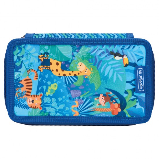 PENAR ECHIPAT 31 PIESE, 3 COMPARTIMENTE, MOTIV JUNGLE SAFARI