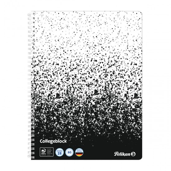 CAIET A4 80 FILE SPIRA PATRATELE PERFORAT COLOR EDITION, PEFC, CULOARE ALB/NEGRU CAIET A4 80 FILE SPIRA PATRATELE PERFORAT COLOR EDITION, PEFC, CULOARE ALB/NEGRU
