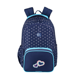 RUCSAC OXFORD TROLLEY DOTS 3 COMPARTIMENTE 44X29X22CM ROZ