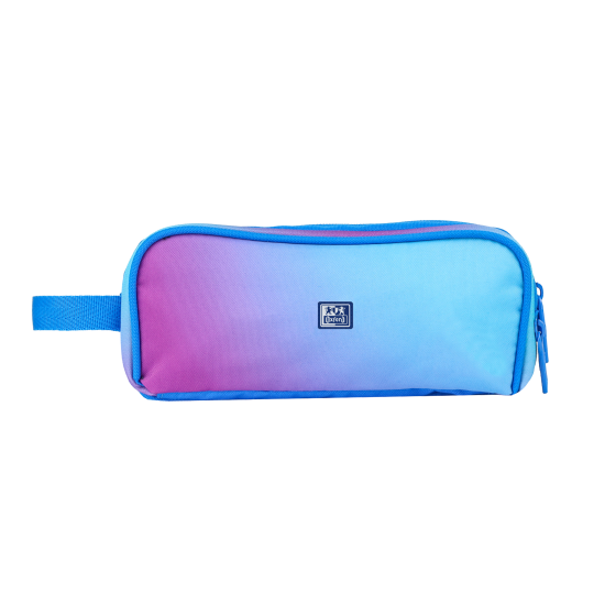 PENAR TIP ETUI DREPTUNGHIULAR OXFORD GRADIENT 3 COMPARTIMENTE ALBASTRU/ROZ