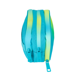 PENAR TIP ETUI DREPTUNGHIULAR OXFORD GRADIENT 3 COMPARTIMENTE GALBEN/TURCOAZ