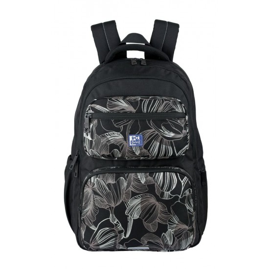 RUCSAC OXFORD DREAM TECH HOLOGRAFIC 2 COMPARTIMENTE 44X32X18CM NEGRU FLORAL
