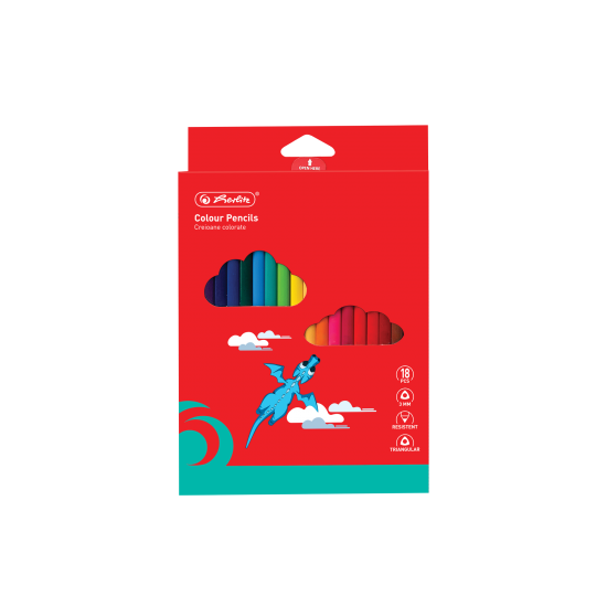 CREIOANE COLORATE TRIUNGHIULARE 3MM SET18 TAVA PLASTIC