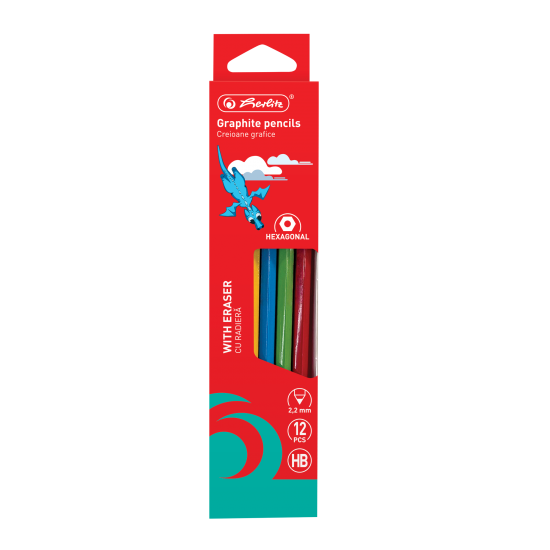 CREION GRAFIT CU RADIERA HB HEXAGONAL 2.2MM SET12