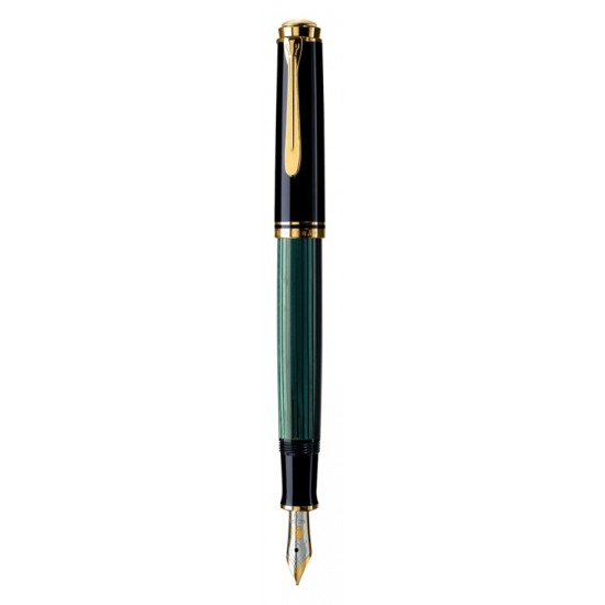 STILOU SOUVERAN M400 M,PENITA AUR 14K,ACCESORII PLACATE CU AUR, CORP NEGRU-VERDE STILOU SOUVERAN M400 M,PENITA AUR 14K,ACCESORII PLACATE CU AUR, CORP NEGRU-VERDE