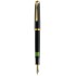 STILOU SOUVERAN M800 F,PENITA AUR 18K,ACCESORII PLACATE CU AUR,CORP NEGRU