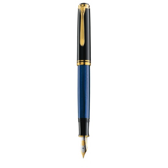 STILOU SOUVERAN M800 F PENITA AUR 18K,ACCESORII PLACATE CU AUR,CORP NEGRU-ALBASTRU STILOU SOUVERAN M800 F PENITA AUR 18K,ACCESORII PLACATE CU AUR,CORP NEGRU-ALBASTRU