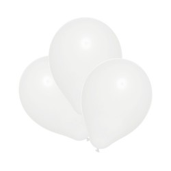 BALOANE, CULOARE ALB, CALITATE HELIUM, BIODEGRADABILE, SET 25 BUCATI