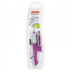 STILOU MY.PEN PENITA L, PENTRU STANGACI, LILA/MENTA - BLISTER