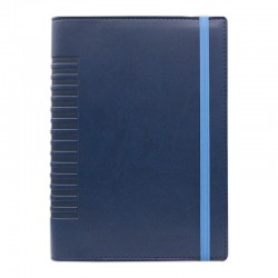 Agendă de lux Cometa Blu cu elastic Bleu, 17 x 24 cm