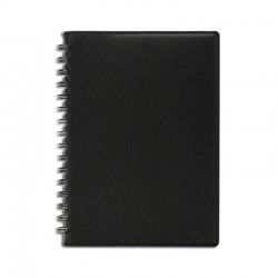 Agendă de lux Cometa Nero cu spiră nedatata, 15 x 21 cm