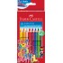 SET PROMOTIONAL CREIOANE COLORATE JUMBO GRIP 10 CULORI FABER-CASTELL