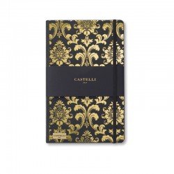 Notes Castelli Baroque Gold Nero, 13 x 21 cm