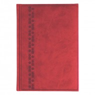 Agendă 439 Bristol Rosso Cardinale ,cu model , nedatată 15 x 21 cm