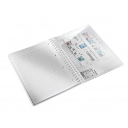 CAIET BIROU SPIRA A4 ARITMETICA ALBASTRU COPERTA PP WOW LEITZ