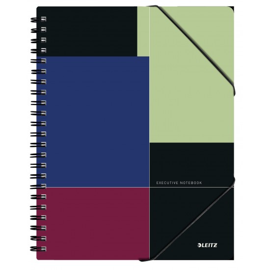 CAIET BIROU SPIRA A4 ARITMETICA NEGRU-VIOLET EXECUTIVE BE MOBILE LEITZ