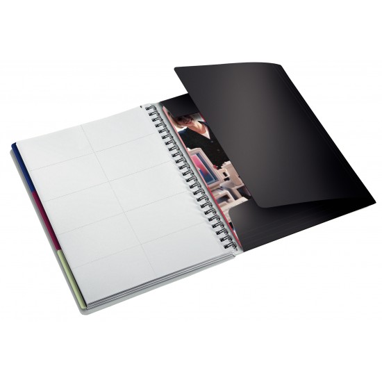 CAIET BIROU SPIRA A4 ARITMETICA NEGRU-VIOLET EXECUTIVE BE MOBILE LEITZ