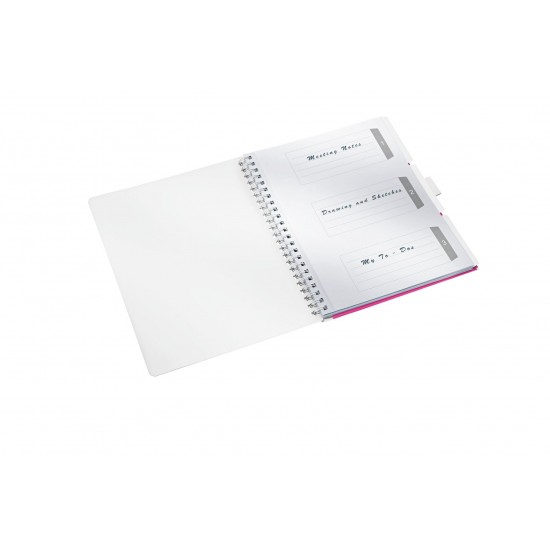 CAIET BIROU SPIRA A4 ARITMETICA ROZ COPERTA PP BE MOBILE WOW LEITZ