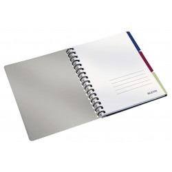 CAIET BIROU SPIRA A5 ARITMETICA NEGRU-VIOLET EXECUTIVE BE MOBILE LEITZ