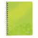 CAIET BIROU SPIRA A5 AR VERDE METALIZAT WOW LEITZ