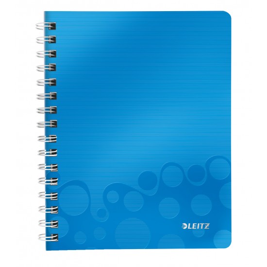 CAIET BIROU SPIRA A5 DICTANDO ALBASTRU COPERTA PP WOW LEITZ