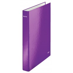 CAIET MECANIC A4 2 INELE 25MM/40MM MOV METALIZAT WOW LEITZ