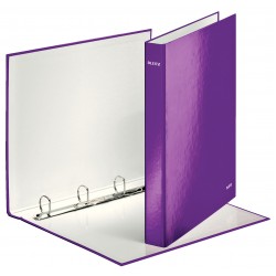 CAIET MECANIC A4 4 INELE 25MM/40MM MOV METALIZAT WOW LEITZ