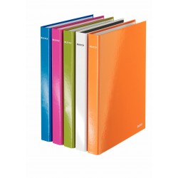 CAIET MECANIC A4 4 INELE 25MM/40MM ROZ METALIZAT WOW LEITZ
