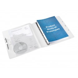 CAIET MECANIC A4 4 INELE 30MM/52MM ALBASTRU SOFTCLICK LEITZ