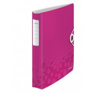 CAIET MECANIC A4 4 INELE 30MM/52MM ROZ METALIZAT SOFTCLICK LEITZ
