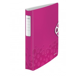 CAIET MECANIC A4 4 INELE 30MM/52MM ROZ METALIZAT SOFTCLICK LEITZ
