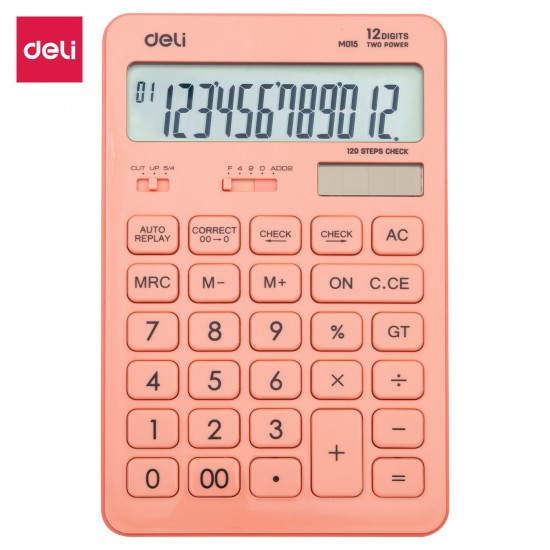 CALCULATOR BIROU 12DIG 1541 ROZ PASTEL DELI CALCULATOR BIROU 12DIG 1541 ROZ PASTEL DELI