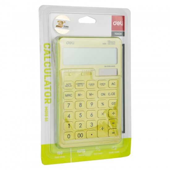 CALCULATOR BIROU 12DIG 1551 VERNIL PASTEL DELI CALCULATOR BIROU 12DIG 1551 VERNIL PASTEL DELI