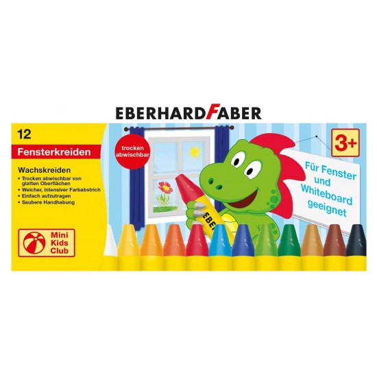CREIOANE CERATE PENTRU STICLA 12 CULORI EBERHARD FABER